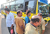 Rash driving by 2 private buses at Bikarnakatte; pedestrians injured